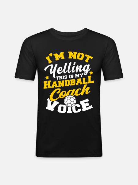 Handball Hobby Coach Trainer - Men's Slim Fit T-Shirt - black
