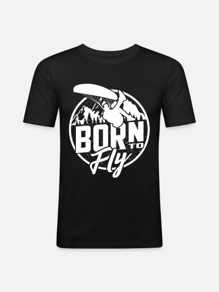 Paragliding hobby - Men's Slim Fit T-Shirt - black