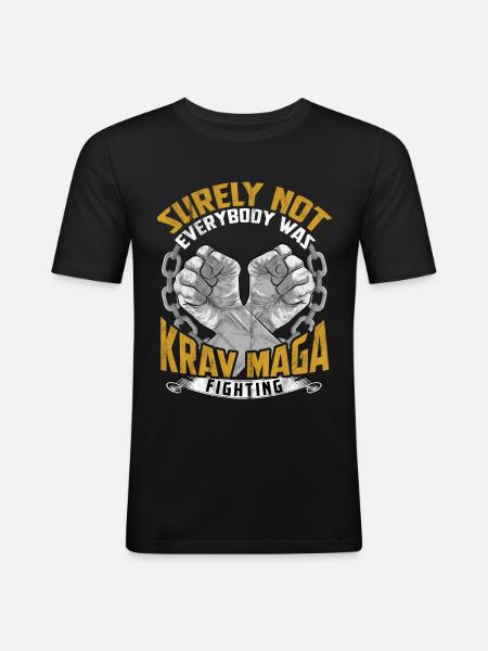 Krav Maga - Men's Slim Fit T-Shirt - black