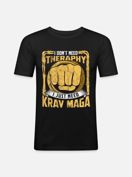 Krav Maga - Men's Slim Fit T-Shirt - black