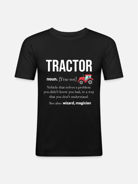 tractor - Men's Slim Fit T-Shirt - black