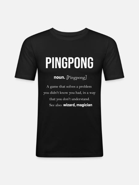 Ping-Pong - Men's Slim Fit T-Shirt - black