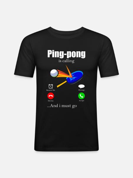 Ping-pong - Men's Slim Fit T-Shirt - black