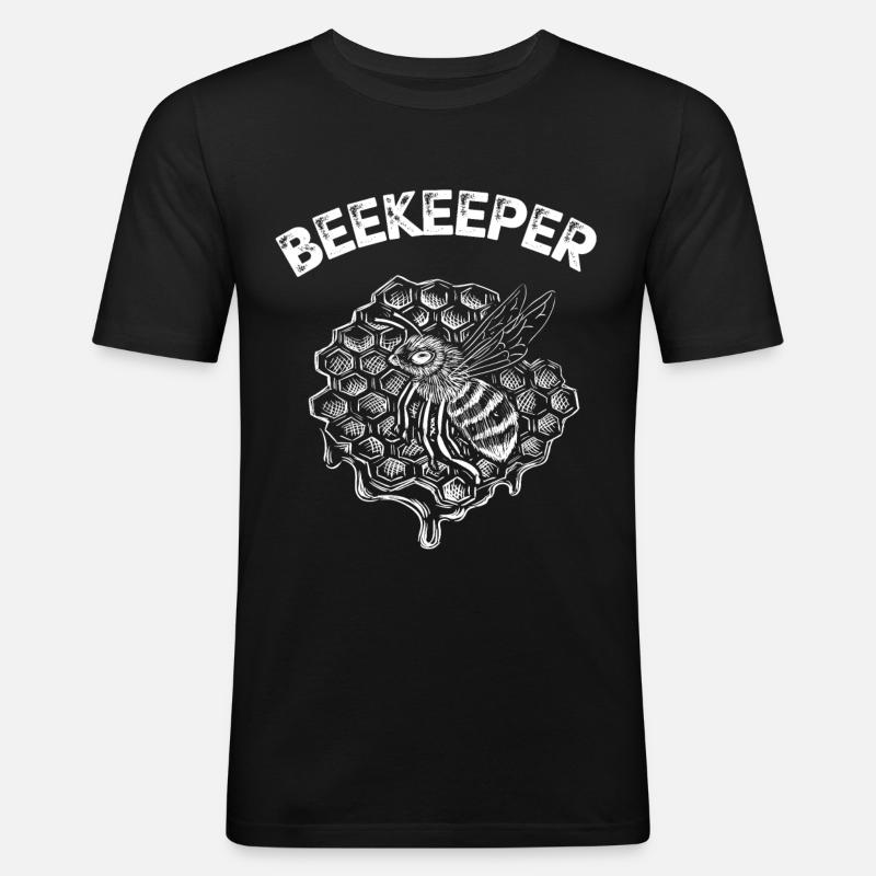 Imker - Männer Slim Fit T-Shirt - Schwarz