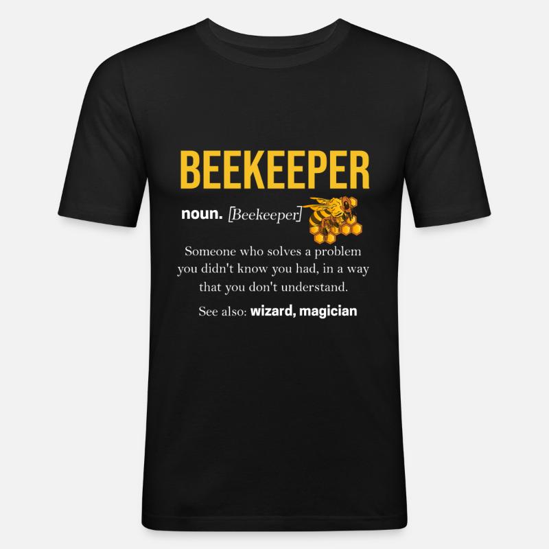 Beekeeper Gift Bee Wasp Nectar Honey Wasp - Men's Slim Fit T-Shirt - black