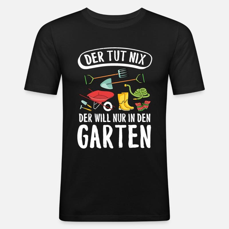 Garten - Männer Slim Fit T-Shirt - Schwarz