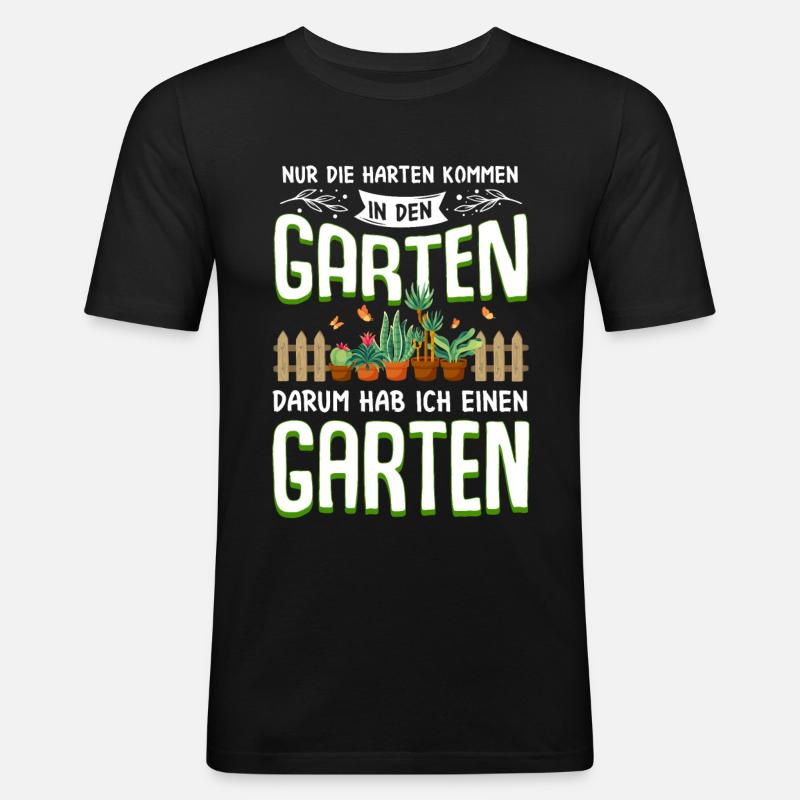 Garten - Männer Slim Fit T-Shirt - Schwarz