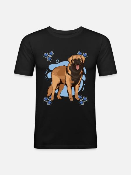 Leonberger Blue Design - Men's Slim Fit T-Shirt - black