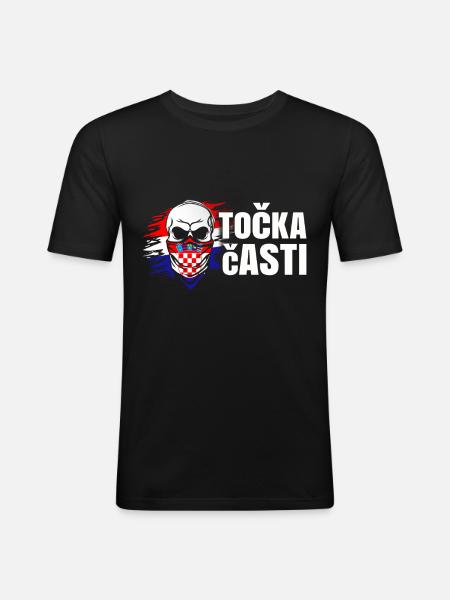 Croatia - Men's Slim Fit T-Shirt - black