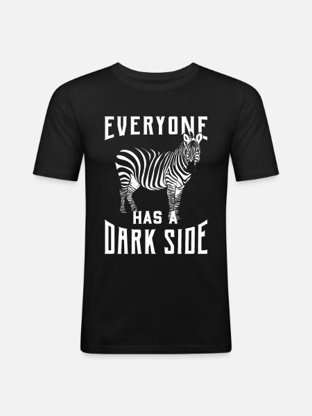 Zebra - Männer Slim Fit T-Shirt - Schwarz