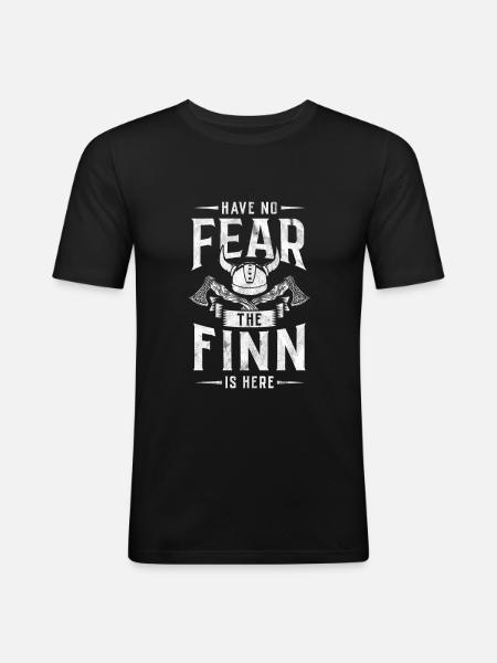 Finnland - Männer Slim Fit T-Shirt - Schwarz