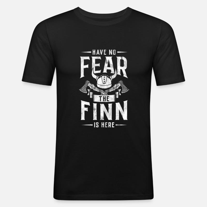 Finnland - Männer Slim Fit T-Shirt - Schwarz