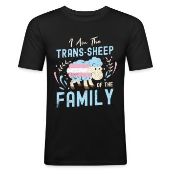 Transexuelle Transgenre Transsexuelle Cadeau Queer - T-shirt près du corps Homme - noir - Devant - Nik (191cm)