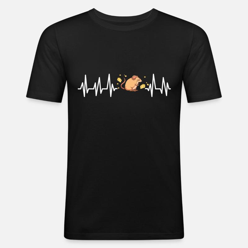 Maus - Männer Slim Fit T-Shirt - Schwarz