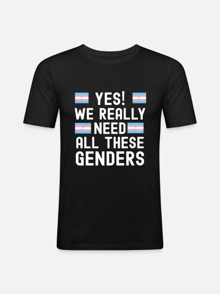 Transgender - Men's Slim Fit T-Shirt - black