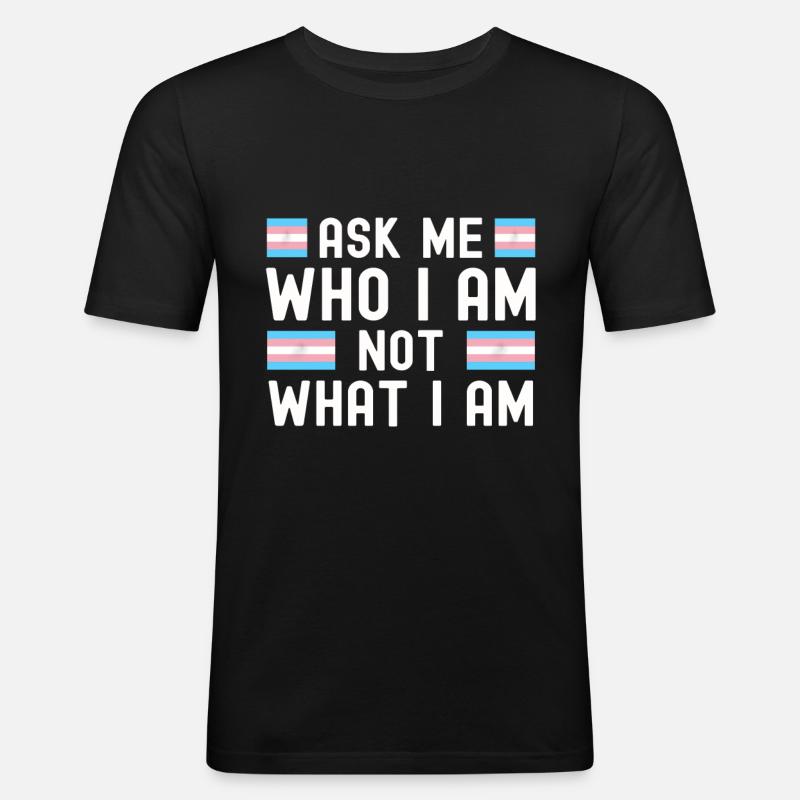 Transgender - Männer Slim Fit T-Shirt - Schwarz