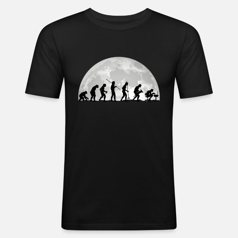 Evolution Geek Computer Programmer Gift - Men's Slim Fit T-Shirt - black