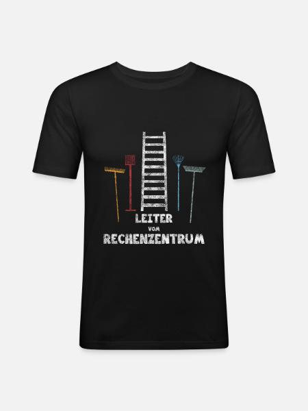 Leiter vom Rechenzentrum - Männer Slim Fit T-Shirt - Schwarz
