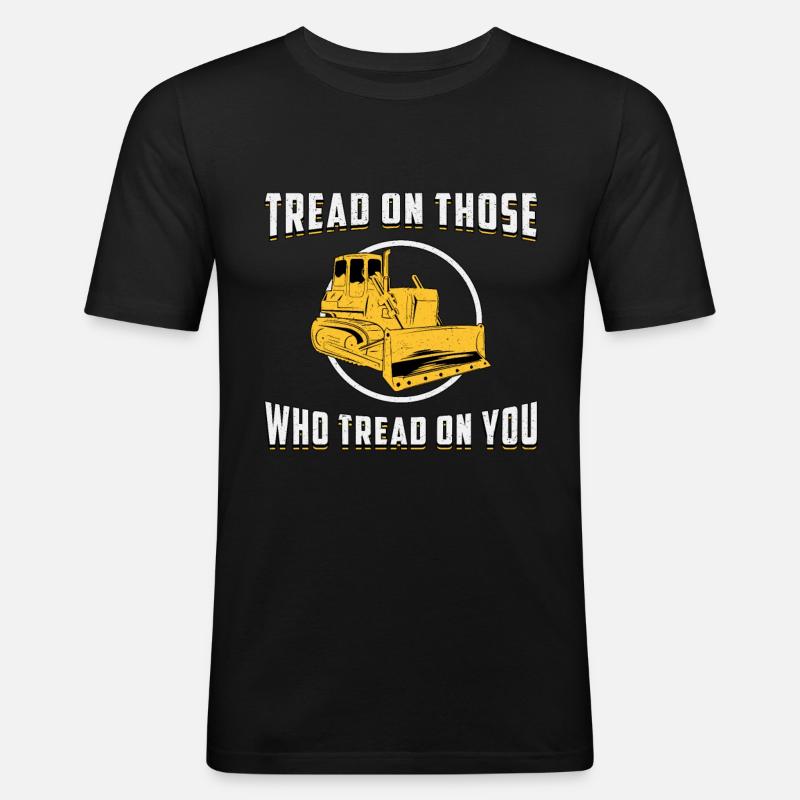Bulldozer Construction Worker Gift - T-shirt près du corps Homme - noir