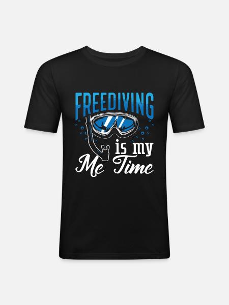 Freediving Freediving Freediver Diving Gift - Men's Slim Fit T-Shirt - black