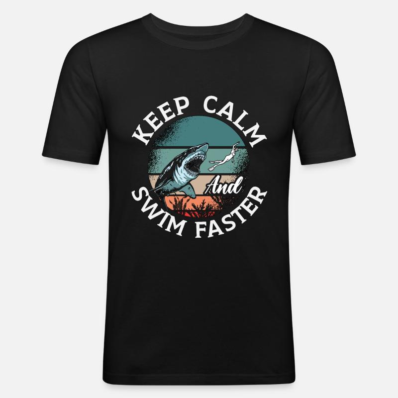 Freitaucher Freitauchen Apnoe Tauchen Geschenk - Männer Slim Fit T-Shirt - Schwarz
