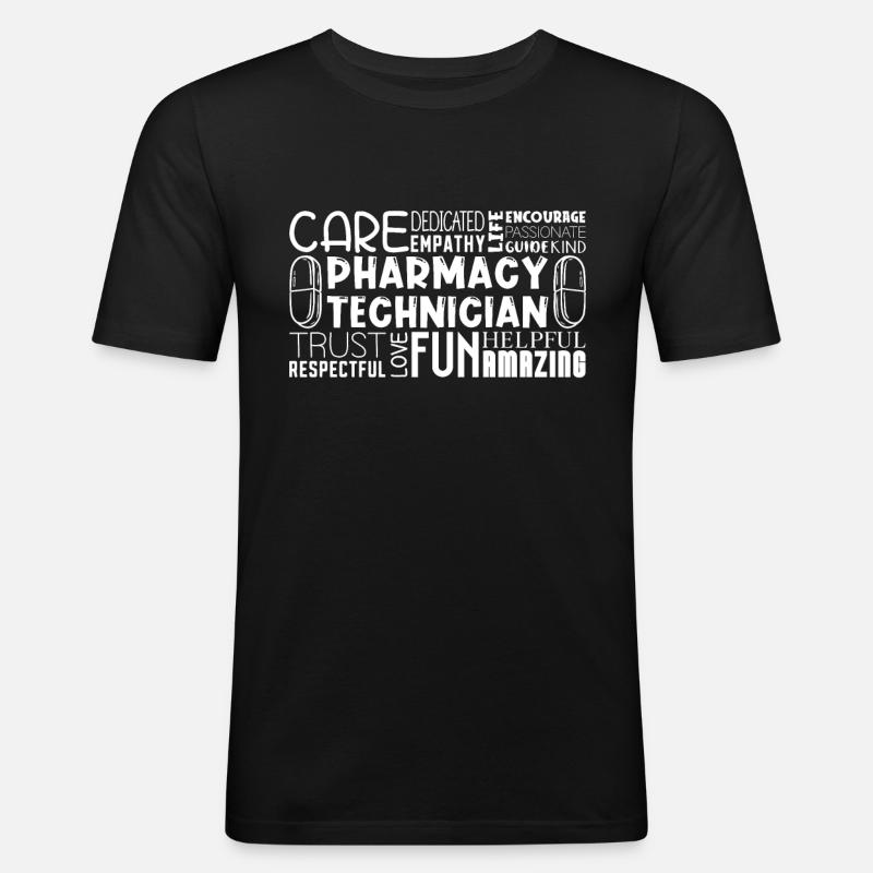 Pharmacy Technician Technician Pharmacist Gift - Men's Slim Fit T-Shirt - black