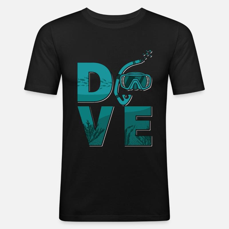 Freitaucher Freitauchen Apnoe Tauchen Geschenk - Männer Slim Fit T-Shirt - Schwarz