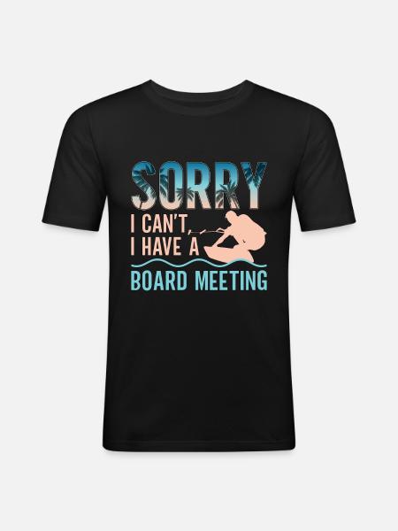 Wakeboard Wakeboarder Wakeboarding Cadeau - T-shirt près du corps Homme - noir