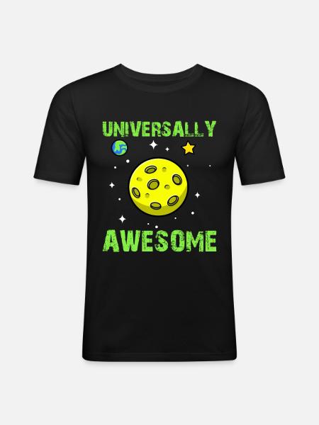 Space Planet Astronomy - Universally Awesome - Men's Slim Fit T-Shirt - black
