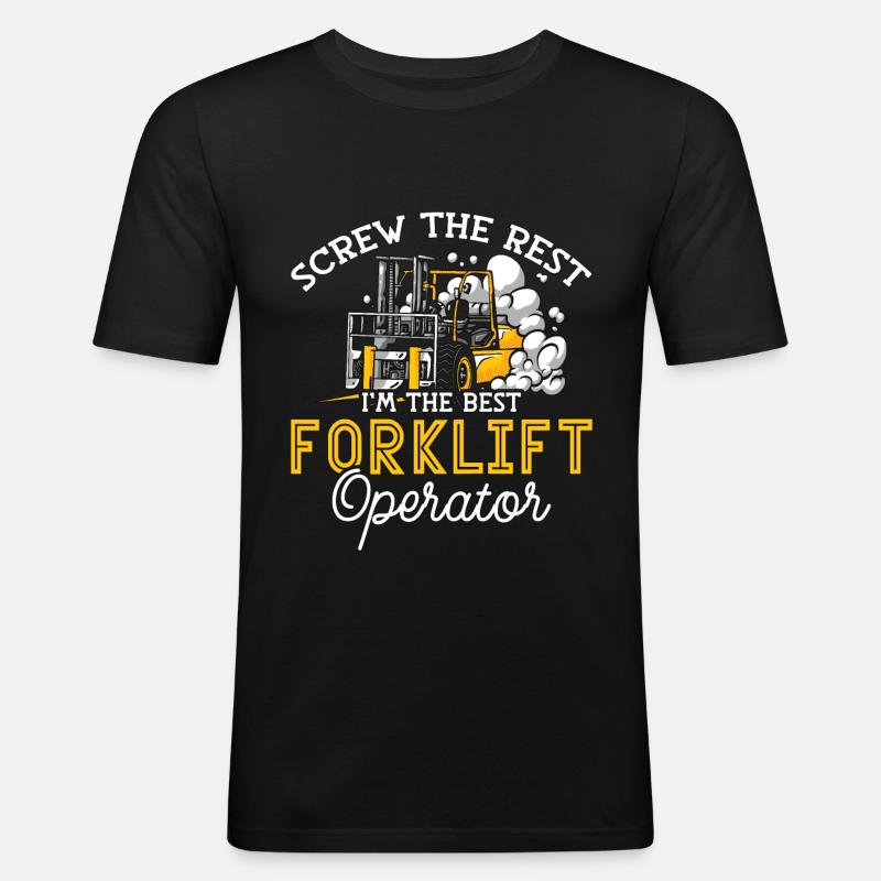 Staplerfahrer Stapler Lager Gabelstapler Geschenk - Männer Slim Fit T-Shirt - Schwarz