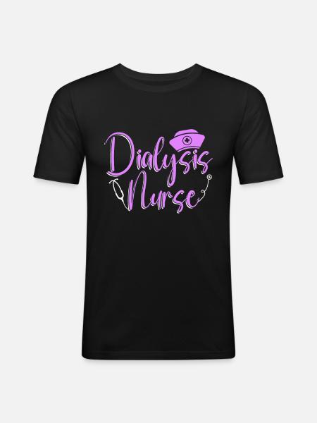 Dialysis Technician Nephrology Dialysis Gift - Men's Slim Fit T-Shirt - black