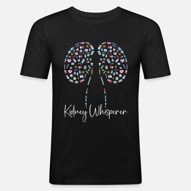 Dialysetechniker Nephrologie Dialyse Cool Geschenk - Männer Slim Fit T-Shirt - Schwarz