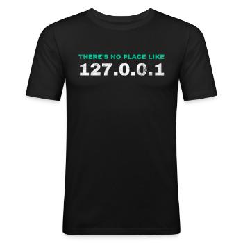 Funny Gift Programmer Computer Nerds - Herre Slim Fit T-Shirt - sort - Foran - Nik (191cm)