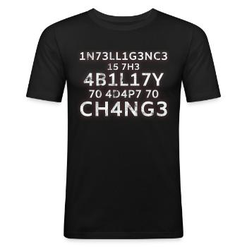 Funny Gift Programmer Computer Nerds - Men's Slim Fit T-Shirt - black - Front - Nik (191cm)