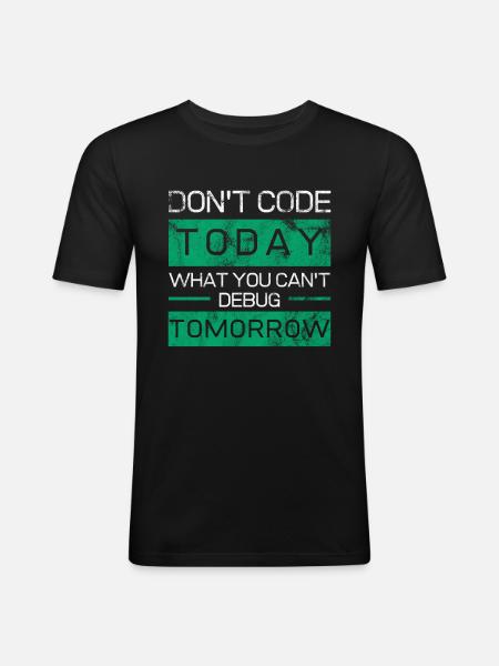 Lustiges Geschenk Programmierer Codierer Nerds - Männer Slim Fit T-Shirt - Schwarz