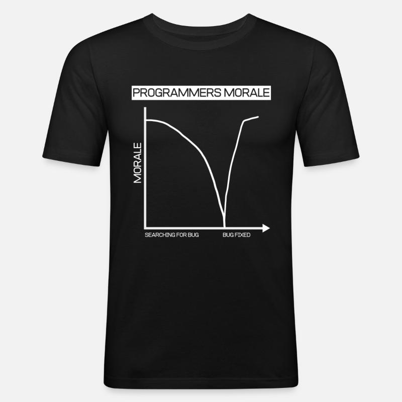 Lustiges Geschenk Programmierer Computer Diagramm - Männer Slim Fit T-Shirt - Schwarz