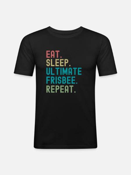 Ultimate Frisbee Geschenk - Männer Slim Fit T-Shirt - Schwarz