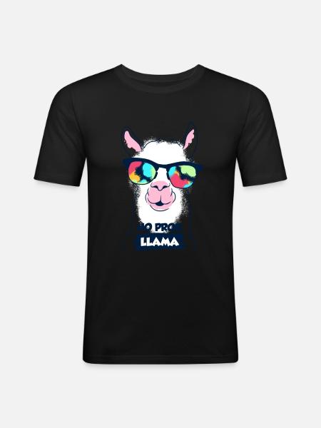 Lama - Men's Slim Fit T-Shirt - black