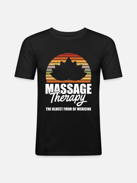 Massothérapeute - T-shirt près du corps Homme - noir