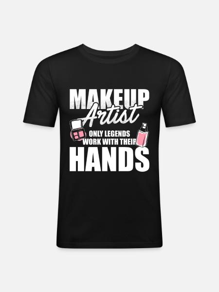Makeup Artist - Männer Slim Fit T-Shirt - Schwarz