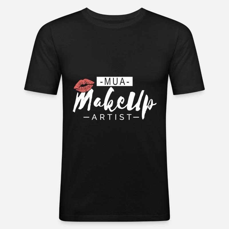 Makeup Artist - Männer Slim Fit T-Shirt - Schwarz