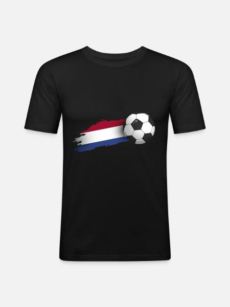 Netherlands Football Gift - Men's Slim Fit T-Shirt - black