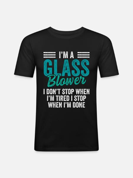 Glass Blower - Glassblowing - Männer Slim Fit T-Shirt - Schwarz