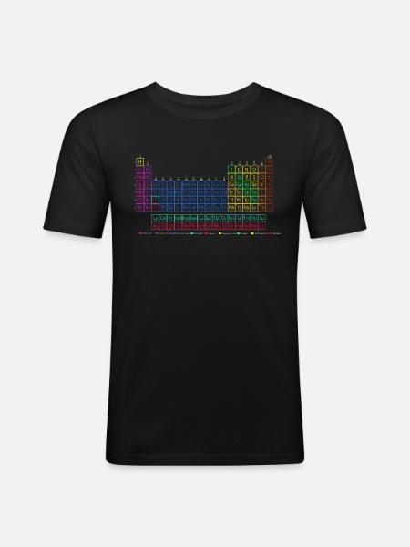 Periodensystem der chemischen Elemente. - Männer Slim Fit T-Shirt - Schwarz