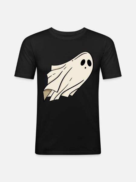 Ghost Halloween - Men's Slim Fit T-Shirt - black