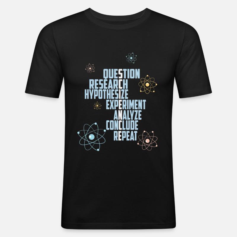 Science Atoms Physics Nerd - T-shirt près du corps Homme - noir