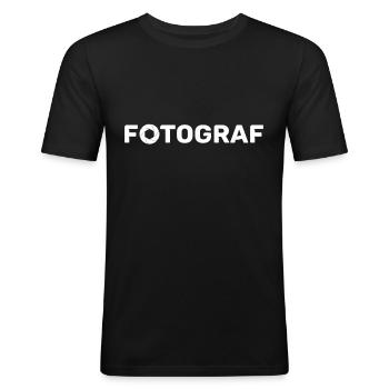 photographer - Men's Slim Fit T-Shirt - black - Front - Nik (191cm)