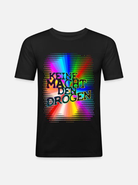 blockedTitle - Männer Slim Fit T-Shirt - Schwarz