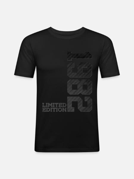 44TH BIRTHDAY LIMITED EDITION 1982 - Men's Slim Fit T-Shirt - black