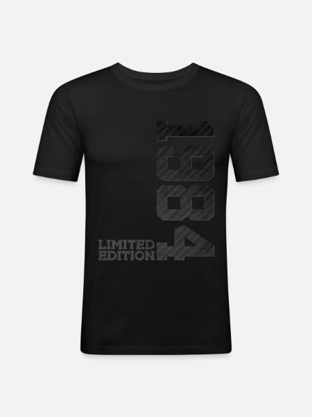 42E ANNIVERSAIRE ÉDITION LIMITÉE 1984 - T-shirt près du corps Homme - noir